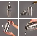 Cocktail Shaker Edelstahl, Faltschachtel