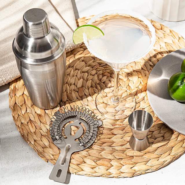 Cocktail Shaker Edelstahl, Faltschachtel