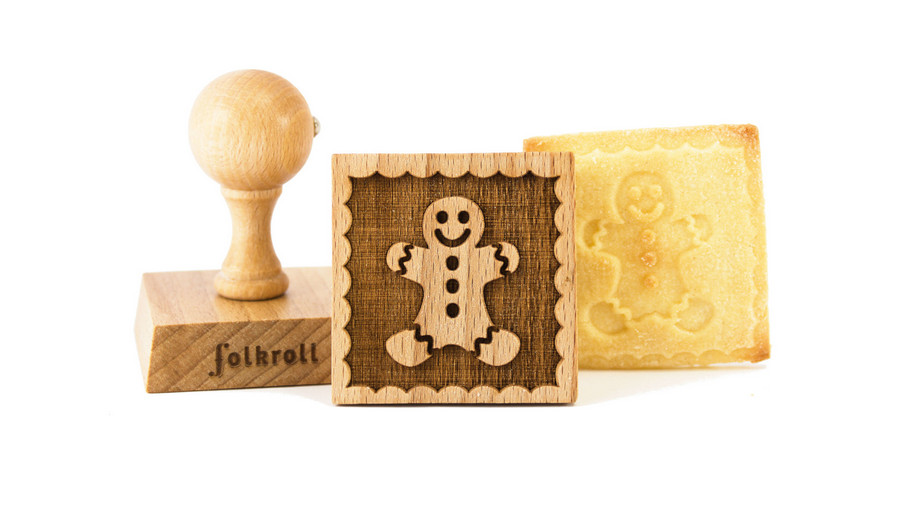 Stempel Lebkuchenmann quadratisch