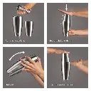 Tin on Tin Cocktail Shaker Edelstahl 700/500ml, Faltschachtel