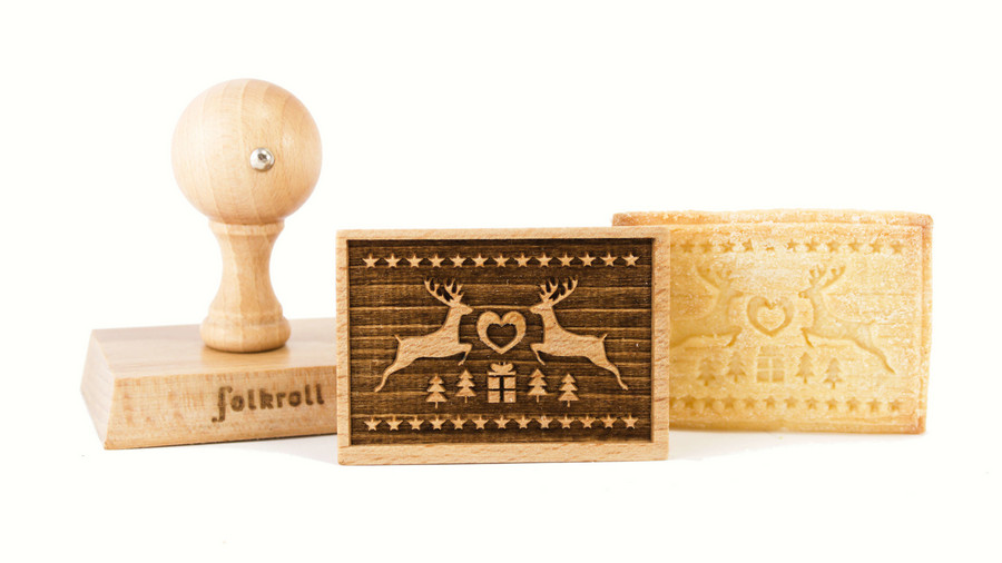 Stempel magische Weihnachten rechteckig