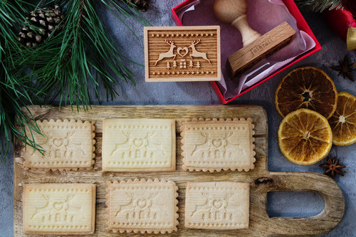 Stempel magische Weihnachten rechteckig