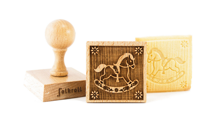 Stempel Schaukelpferd quadratisch