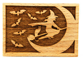 Stempel Hexe rechteckig