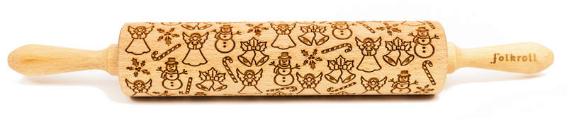 Nudelholz Weihnachten Mix Groß 43cm