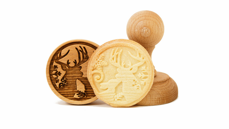 Stempel Elch küssend rund