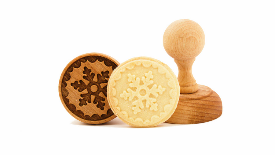 Stempel Schneeflocke rund