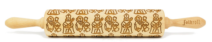 Nudelholz Nikolaus Groß 43cm