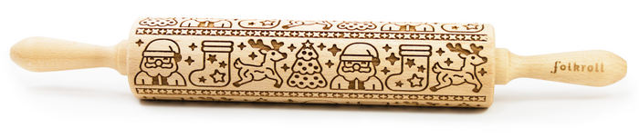 Nudelholz Weihnachtssocken Groß 43cm