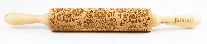 Nudelholz Blumen Medium 37cm