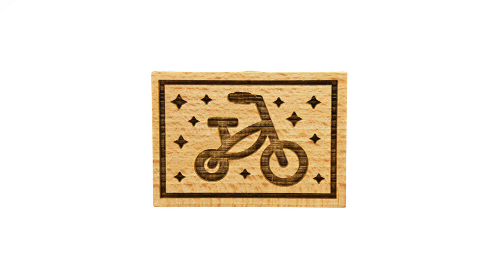 Stempel Fahrrad rechteckig