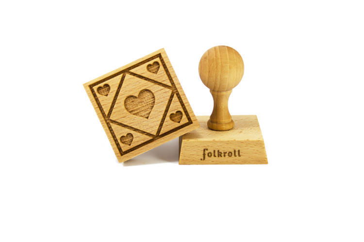 Stempel Herz quadratisch