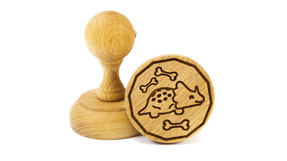 Stempel Dinosaurier rund