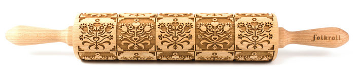 Nudelholz Blumenstempel Medium 37cm