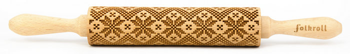 Nudelholz Skandinavisches Muster Medium 37cm