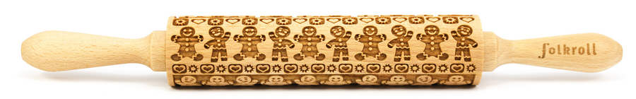Nudelholz Lebkuchenmann Medium 37cm