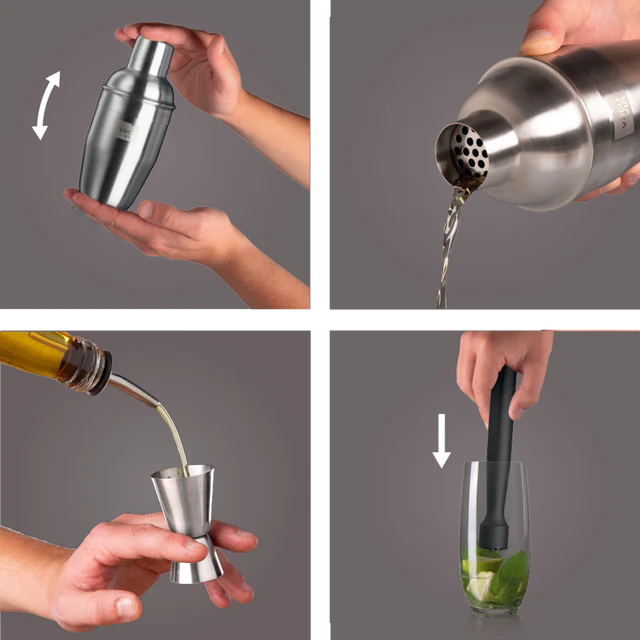 Cocktail Set Basic 3tlg, Faltschachtel