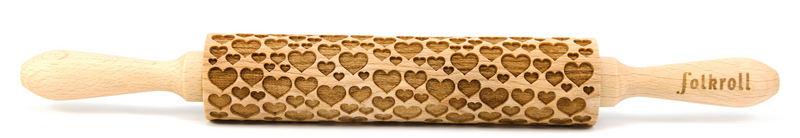 Nudelholz Herzen Medium 37cm