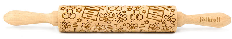 Nudelholz Bienen Medium 37cm