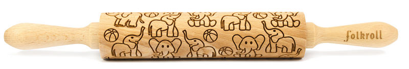 Nudelholz Elefant Medium 37cm