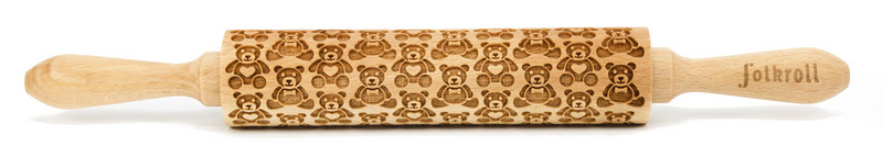 Nudelholz Teddybär Medium 37cm