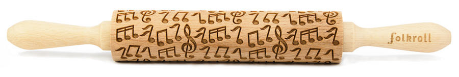Nudelholz Noten Medium 37cm