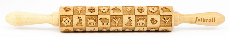 Nudelholz Osterkacheln Medium 37cm