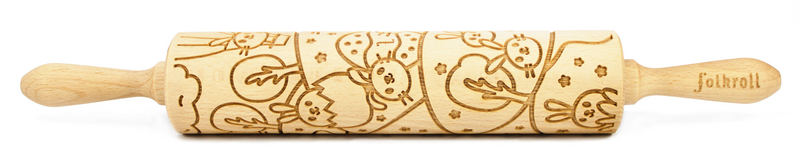 Nudelholz Osterlandschaft Medium 37cm