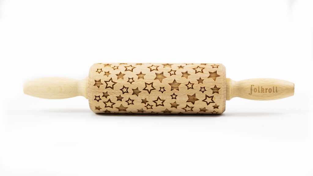 Nudelholz kleine Sterne Junior 23cm