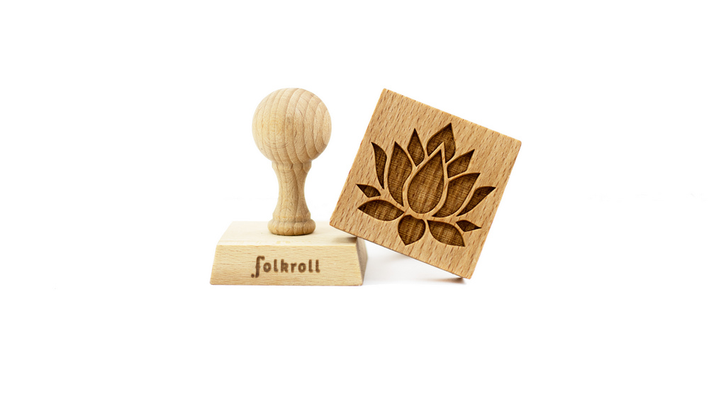 Stempel Lotus quadratisch