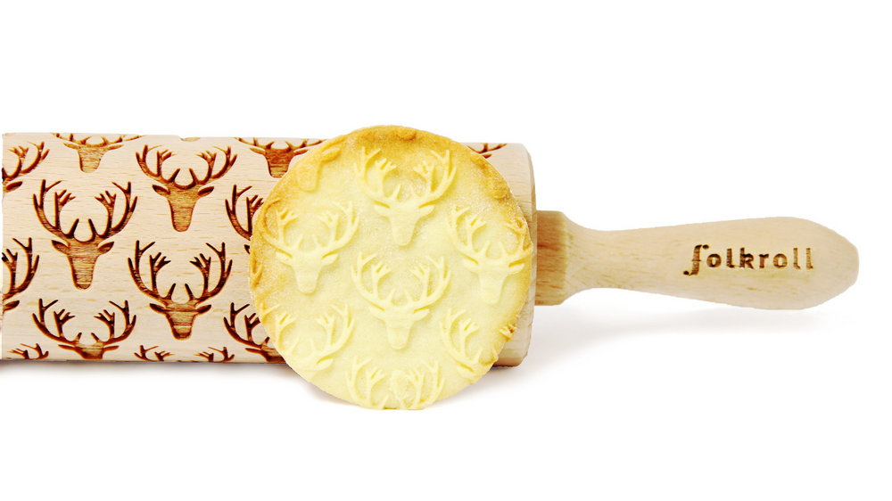 Nudelholz Hirschkopf