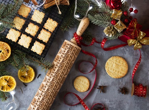 Nudelholz Weihnachtsfreude