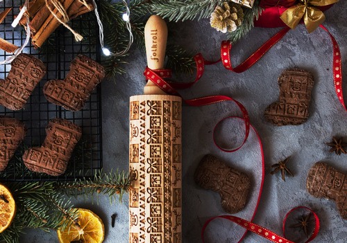 Nudelholz Weihnachtsfreude