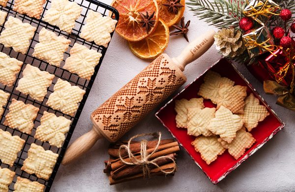 Nudelholz Skandinavisches Muster