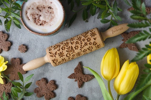 Nudelholz Flower Power