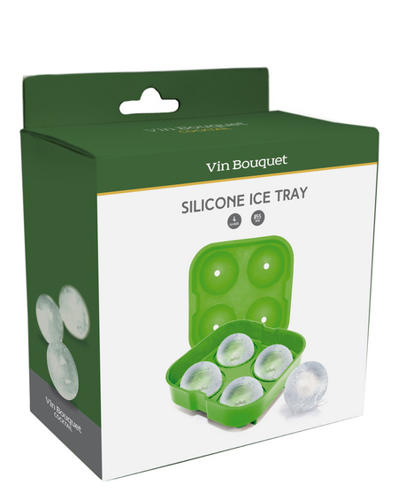 Eiswürfelform für 4 Eiskugeln Silikon