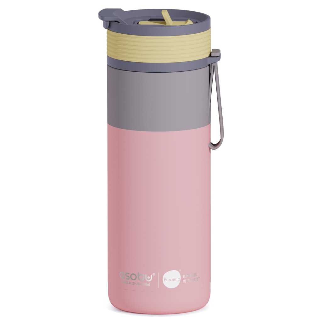 Isolierflasche Aspen 600ml Puramic Pastellpfirsich