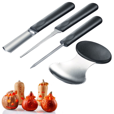 Kürbis Schnitz-Set »Halloween« 4 tlg., mit Schnitzvorlagen