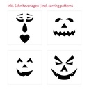Kürbis Schnitz-Set »Halloween« 4 tlg., mit Schnitzvorlagen
