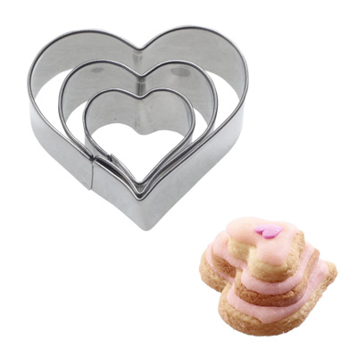 3 Terrassen-Ausstechformen »Herz«, 2 cm, 3 cm, 4 cm