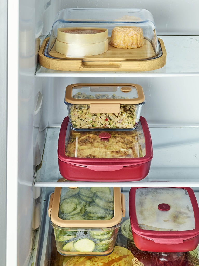 Auflaufform Glas rechteckig mit Glas-Silikon-Deckel