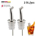 2 Ausgießer »Inox Gastro«, Silikonkorken, Metallkläppchen