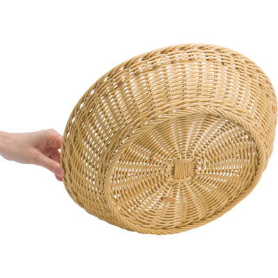 Schale rund, Ø 37 x 9 cm, hellbeige