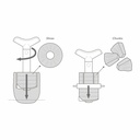 Ananasschneider & Spalter weiß/gelb, Karte  