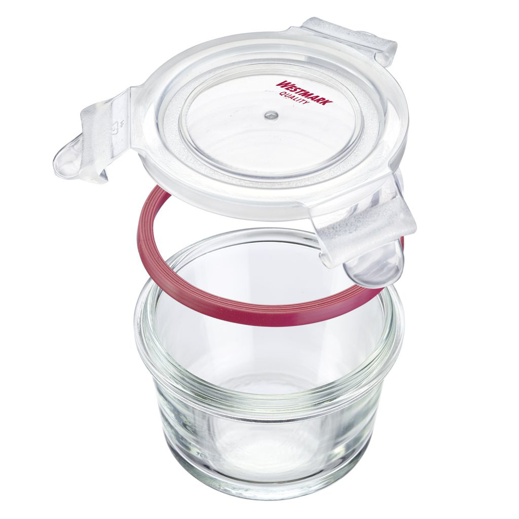 Frischhaltedose aus Glas, rund