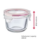 Frischhaltedose aus Glas, rund