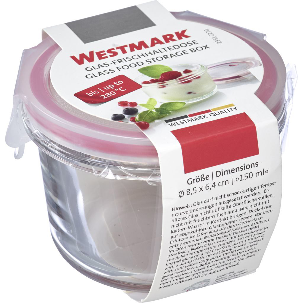 Frischhaltedose aus Glas, rund