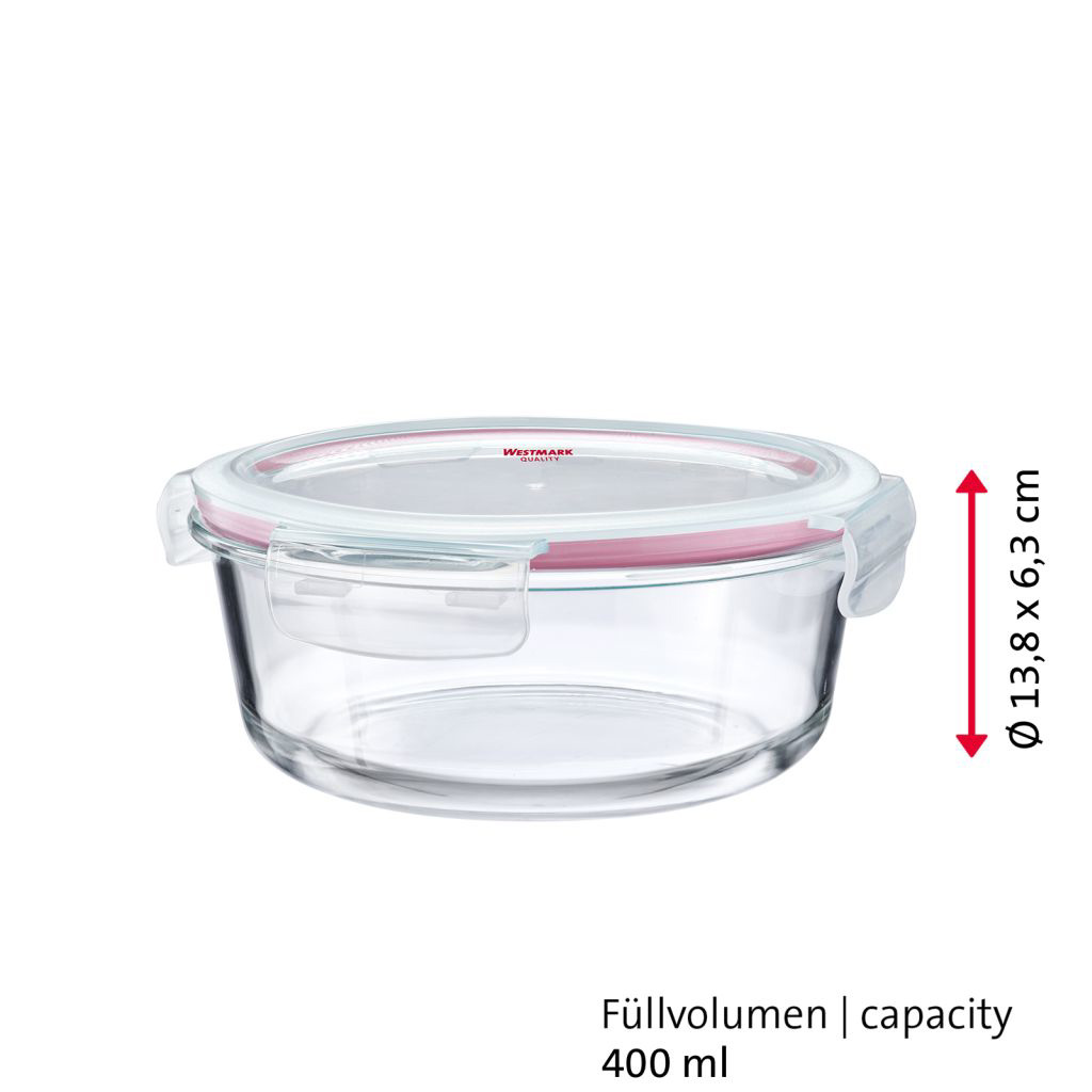 Frischhaltedose aus Glas, rund