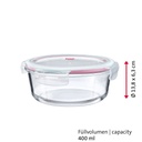 Frischhaltedose aus Glas, rund