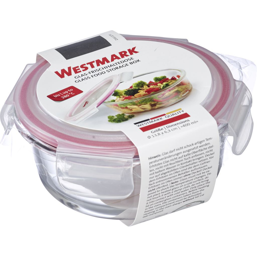 Frischhaltedose aus Glas, rund